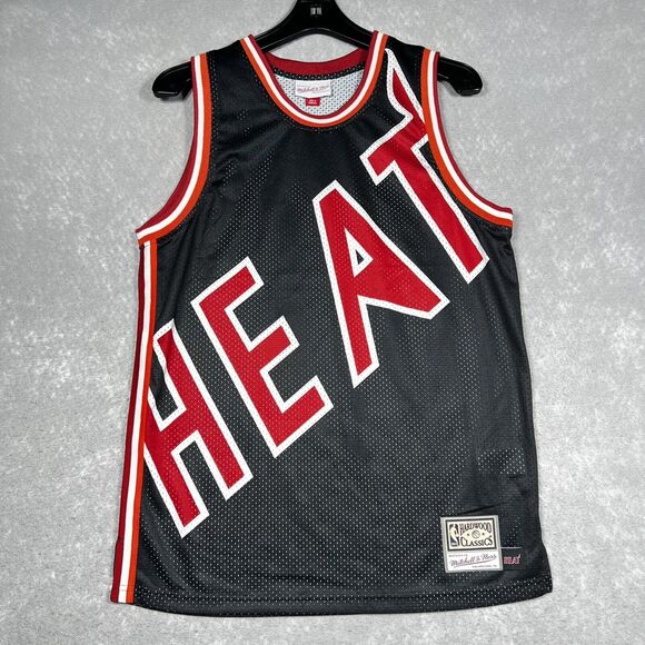 Mitchell & Ness HWC Tank Miami Heat Jersey Youth XL Black And Red Jersey